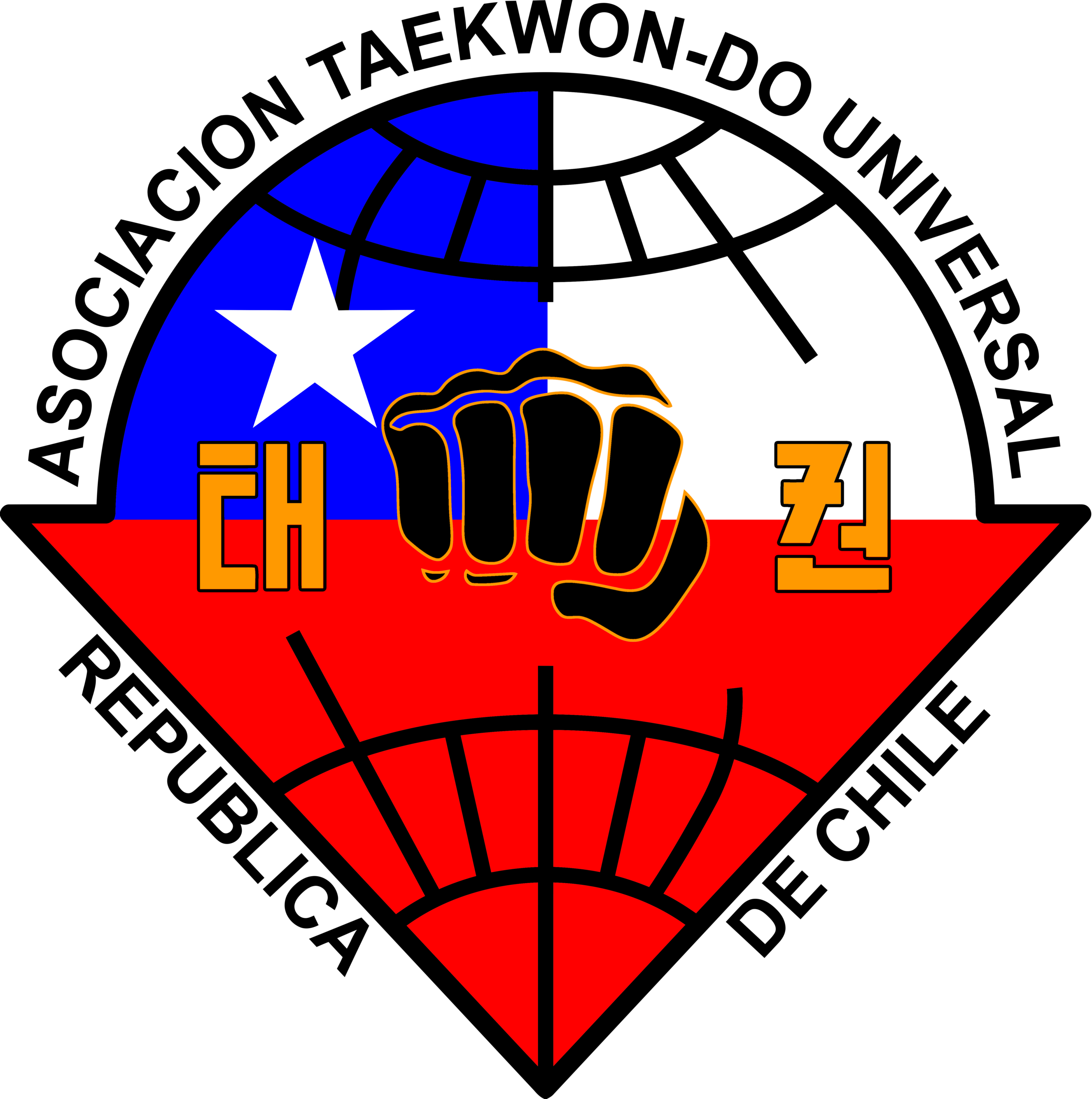 Escudo oficial de la Asociación Taekwon-Do Universal de Chile (ATUCH)
