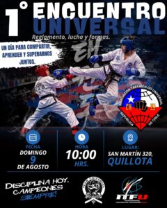 Afiche oficial del 1er Encuentro Universal ATUCH – 9 de agosto 2026, San Martín 320, Quillota